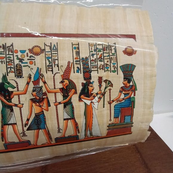 Beautiful Egyptian Painting On Papyrus Paper. Art wall hanging - Picture 3 of 7